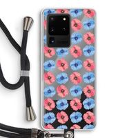Klaproosjes: Samsung Galaxy S20 Ultra Transparant Hoesje met koord