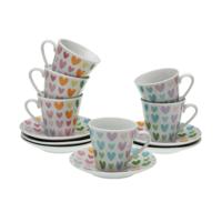 Koffieset Versa Porselein Hartjes