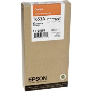 Epson inktpatroon oranje T 653 200 ml T 653A