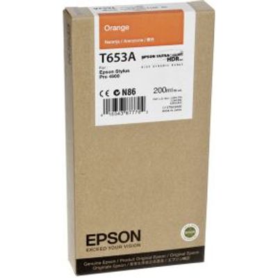 Epson inktpatroon oranje T 653 200 ml T 653A