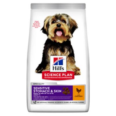 Hill&apos;s Adult Sensitive Stomach & Skin Small & Mini met kip hondenvoer 2 x 6 kg