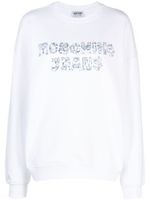 MOSCHINO JEANS sweat en coton à logo imprimé - Blanc