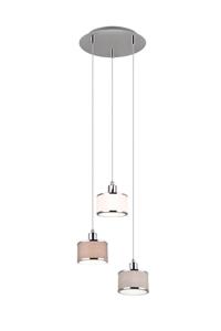 Trio 3-lichts hanglamp Kaprun rond Ø 29cm 311630306