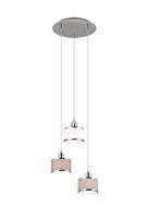 Trio 3-lichts hanglamp Kaprun rond Ø 29cm 311630306