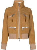 DSQUARED2 veste bomber zippée à détails nervurés - Tons neutres - thumbnail