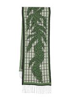 Henrik Vibskov Foxy patterned-intarsia knitted scarf - Vert - thumbnail