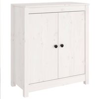 The Living Store Dressoir - Massief grenenhout - 70 x 35 x 70 cm - Wit - thumbnail