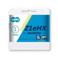 KMC Z1eHX Narrow EPT Extra Long 128 schakels E-bike Lock 7.8mm Pin Donker Zilver