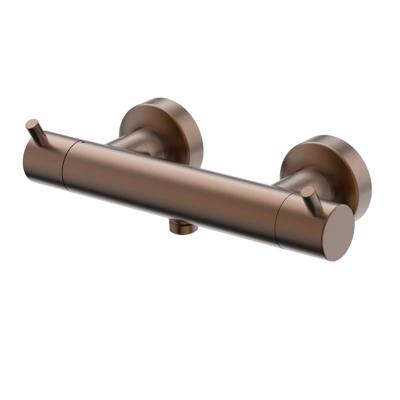 Douchekraan Xenz Duero | Opbouw | Thermostaatkraan | Tweegreeps | Brons geborsteld PVD