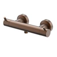 Douchekraan Xenz Duero | Opbouw | Thermostaatkraan | Tweegreeps | Brons geborsteld PVD