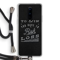 Risk loss: OnePlus 8 Transparant Hoesje met koord Risk loss: OnePlus 8 Transparant Hoesje met koord