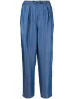 Emporio Armani pantalon à taille haute - Bleu