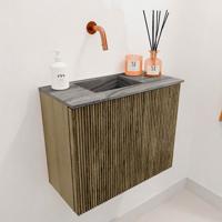 Toiletmeubel Mondiaz Joya Dlux | 50 cm | Meubelkleur Dusk | Faye wastafel Sombra Wasbak Links | Zonder kraangat(en)