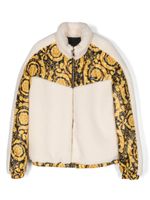 Versace Kids veste en polaire à motif baroque - Blanc