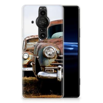 Sony Xperia Pro-I | Siliconen hoesje | met foto Vintage Auto