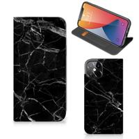 iPhone 12 Pro Max | Standcase | Marmer Zwart - Origineel Cadeau Vader