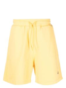 Drôle De Monsieur short en coton à patch logo - Jaune