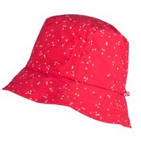 Chapeau de pluie pliable rouge / blanc