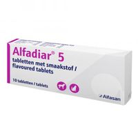 Alfadiar 5 voor kat en kleine hond tot 9 kg 100 tabletten