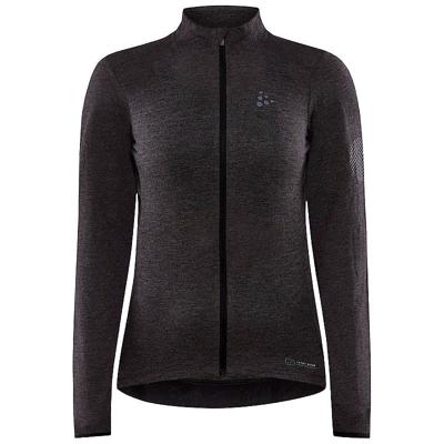 Craft Core Bike Essence Wool Jersey lange mouw zwart dames