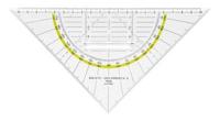 Geodriehoek aristo 1555/2 225mm met greep