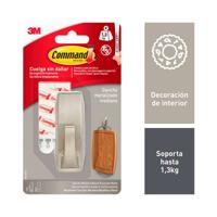 Haak voor ophanging 3M 1,3 kg 29 X 79 X 29 MM Zilverkleurig Metaal (1 Stuks)