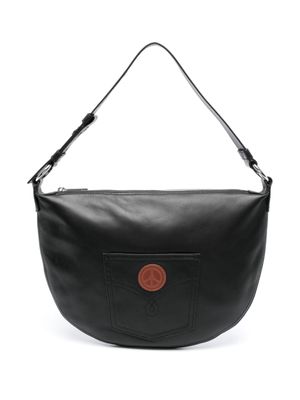 MOSCHINO JEANS sac porté épaule en cuir à bride ajustable - Noir