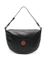 MOSCHINO JEANS sac porté épaule en cuir à bride ajustable - Noir