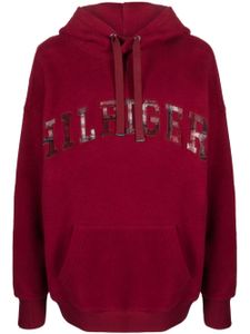 Tommy Hilfiger hoodie à logo brodé - Rouge