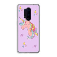 Roze eenhoorn: OnePlus 8 Pro Transparant Hoesje