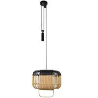 Forestier Bamboo square hanglamp small black