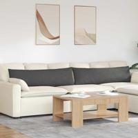 VidaXL Sofa kussens 2 stuks donkergrijs 145 x 40 cm cordstof