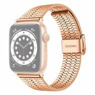 Metalen bandje - Rosé goud - Geschikt voor Apple watch 44mm / 45mm / 46mm / 49mm Metalen bandje - Rosé goud - Geschikt voor Apple watch 44mm / 45mm / 46mm / 49mm