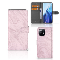 Xiaomi Mi 11 Bookcase Marble Pink - Origineel Cadeau Vriendin