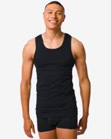 HEMA Herenhemden perfect comfort naadloos - 2 stuks zwart (zwart)