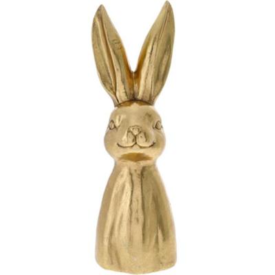Decoratie beeld paashaas - borstbeeld - goud - polyresin - 41 cm - haas / konijn - paasdecoratie
