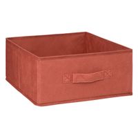 Opbergmand/kastmand - 14 liter - bordeaux rood - 31 x 31 x 15 cm   -