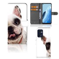 OPPO Find X5 Lite | Reno 7 5G | Telefoonhoesje | Met pasjeshouder | Franse Bulldog