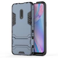 Voor OPPO K3 schokbestendige PC + TPU beschermhoes met onzichtbare houder (marineblauw)