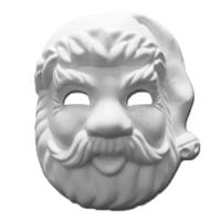 Masker kerstman - Papier mache - 24 x 22 cm - beschilderbaar - kerst Masker kerstman - Papier mache - 24 x 22 cm - beschilderbaar - kerst