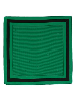 Valentino Garavani Pre-Owned foulard en soie à logo imprimé (années 1980) - Vert
