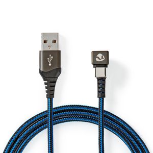 Nedis USB-Kabel | USB-A Male naar USB-C Male | 480 Mbps | 2 m | 1 stuks - GCTB60600BK20 GCTB60600BK20