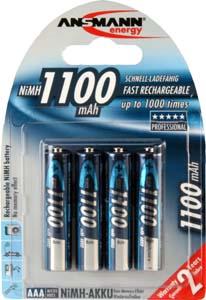 Ansmann HR03 Oplaadbare AAA batterij (potlood) NiMH 1050 mAh 1.2 V 4 stuk(s)