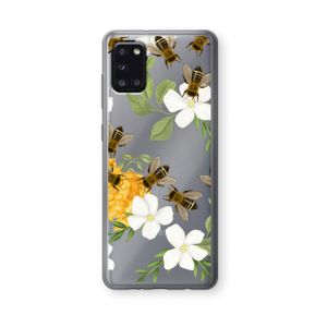 No flowers without bees: Samsung Galaxy A31 Transparant Hoesje