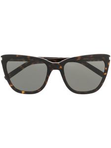 Saint Laurent Eyewear lunettes de soleil à monture oversize - Marron