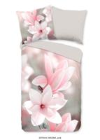 Pure Dekbedovertrek "magnolia bloemen" - Roze - (135x200 cm) - Microfiber