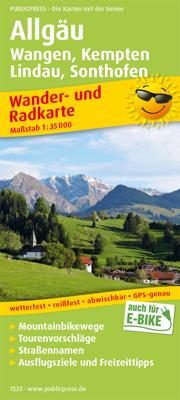 Fietskaart - Wandelkaart 1533 Allgäu | Publicpress