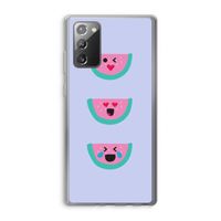 Smiley watermeloen: Samsung Galaxy Note 20 / Note 20 5G Transparant Hoesje