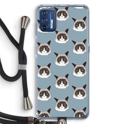It's a Purrr Case: Motorola Moto G9 Plus Transparant Hoesje met koord