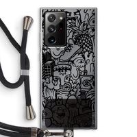 Vexx Black Mixtape: Samsung Galaxy Note 20 Ultra / Note 20 Ultra 5G Transparant Hoesje met koord